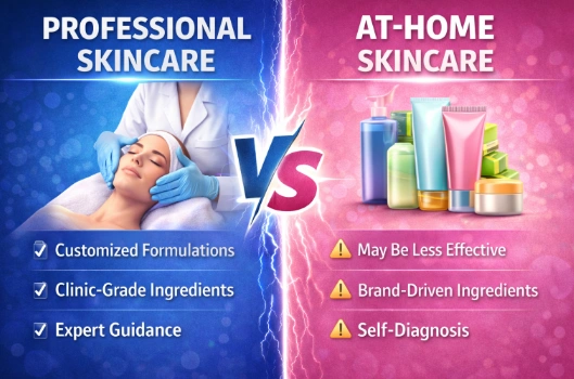 Professional Skincare vs At-Home Skincare
