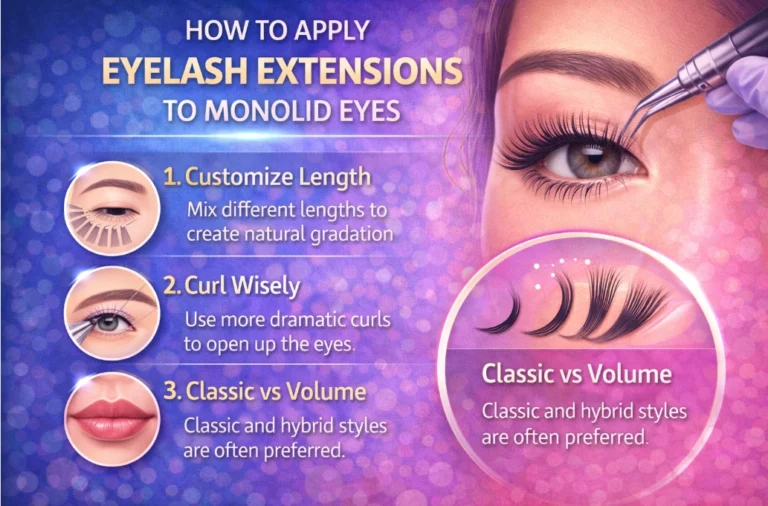 How to Apply Eyelash Extensions to Monolid Eyes
